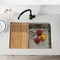 Kibi 27in Handcrafted 316 Stainless Steel 16 Gauge Single Bowl Workstation Undermount Kitchen Sink K3-S27T - alternate 8
